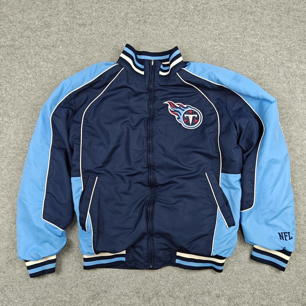 Tennessee Titans Jacket‎ Mens Large Blue NFL Football G-III Reversible Full Zip